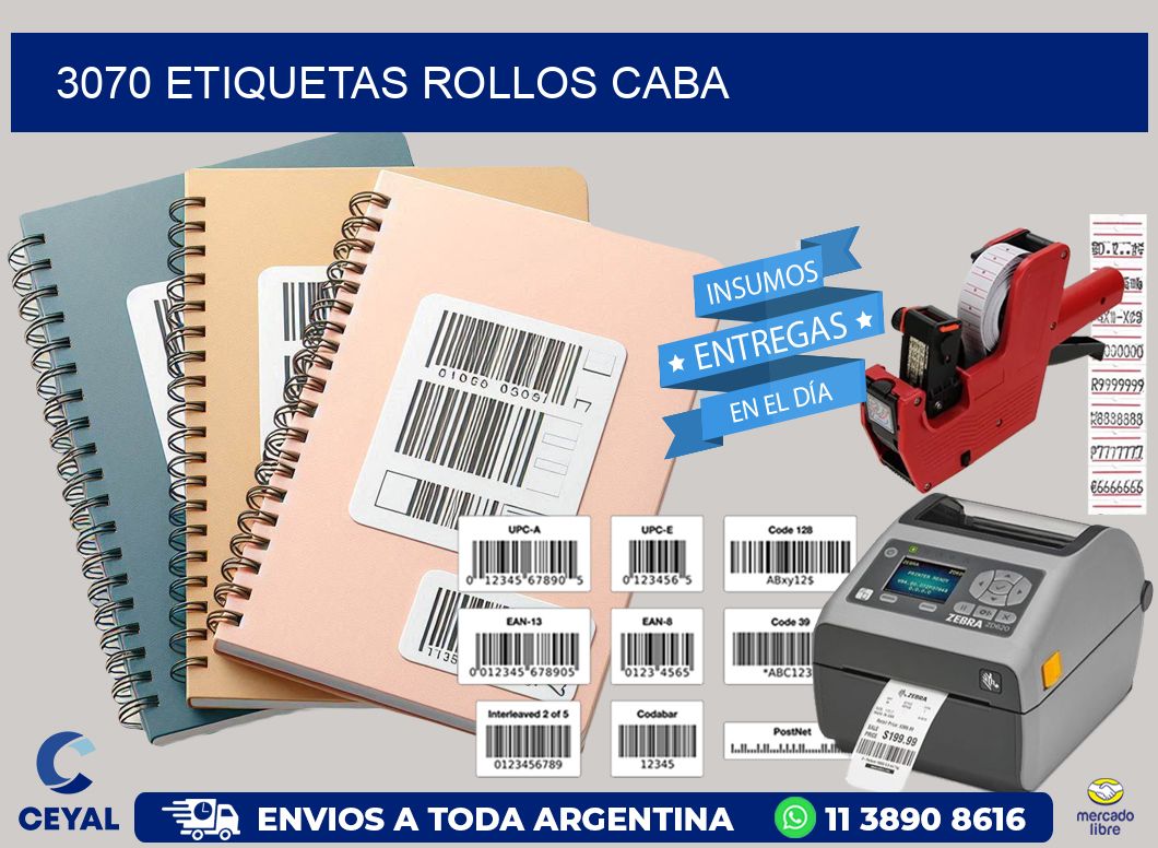 3070 etiquetas rollos CABA
