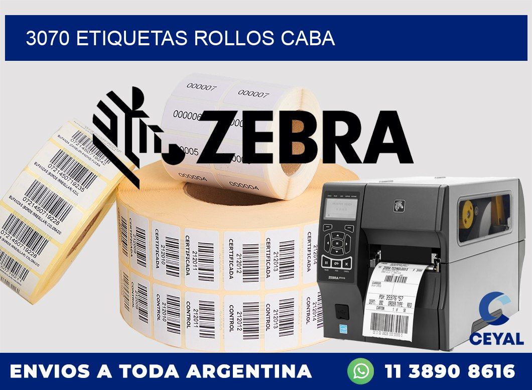 3070 etiquetas rollos CABA