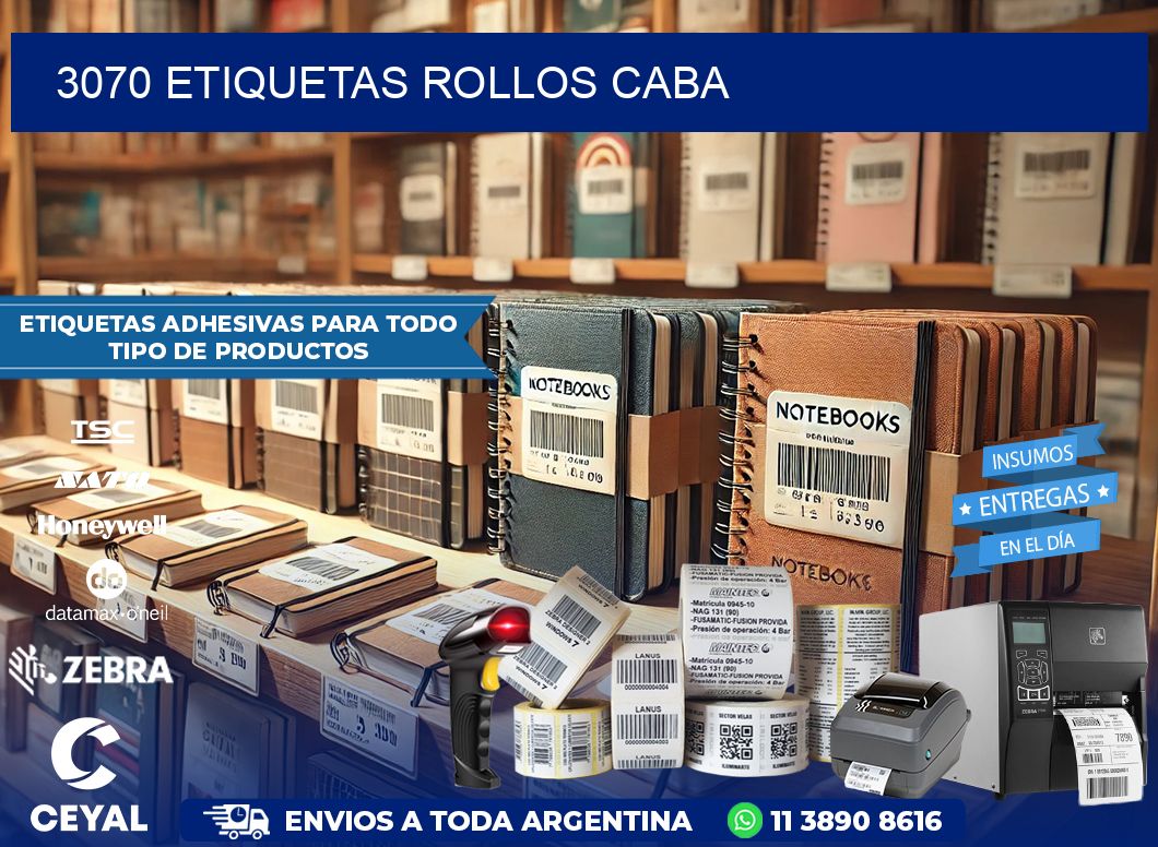 3070 etiquetas rollos CABA