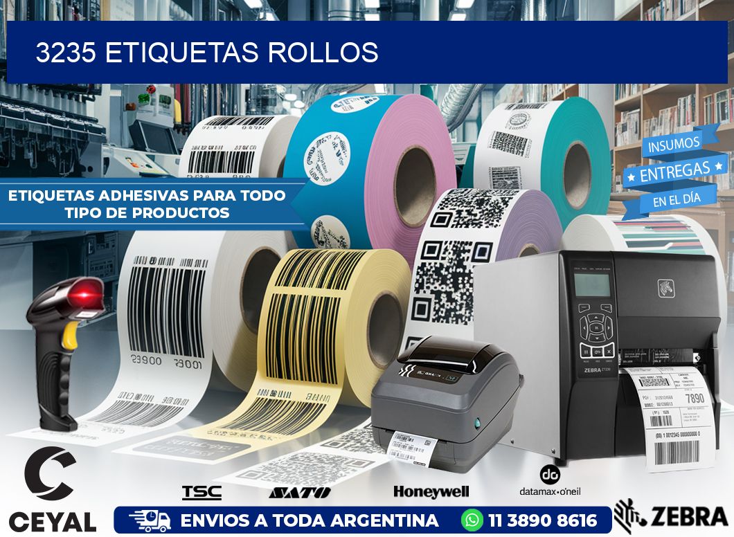 3235 etiquetas rollos