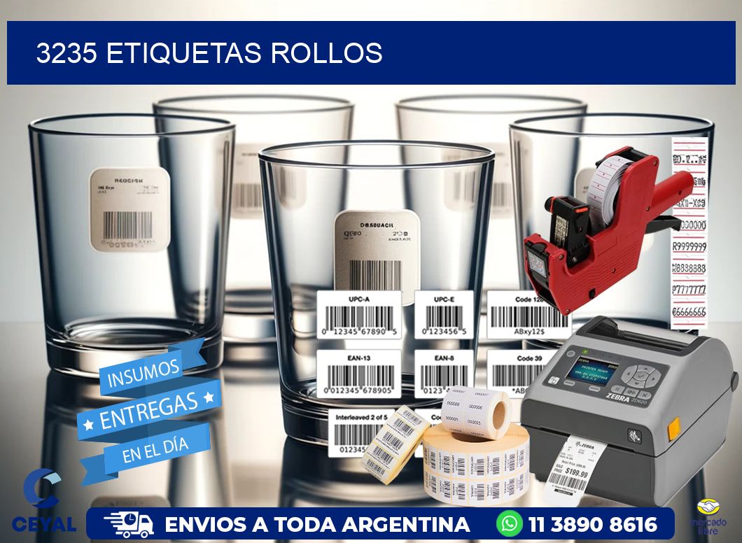 3235 etiquetas rollos