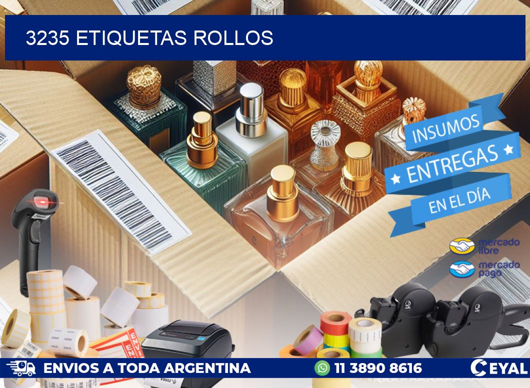 3235 etiquetas rollos