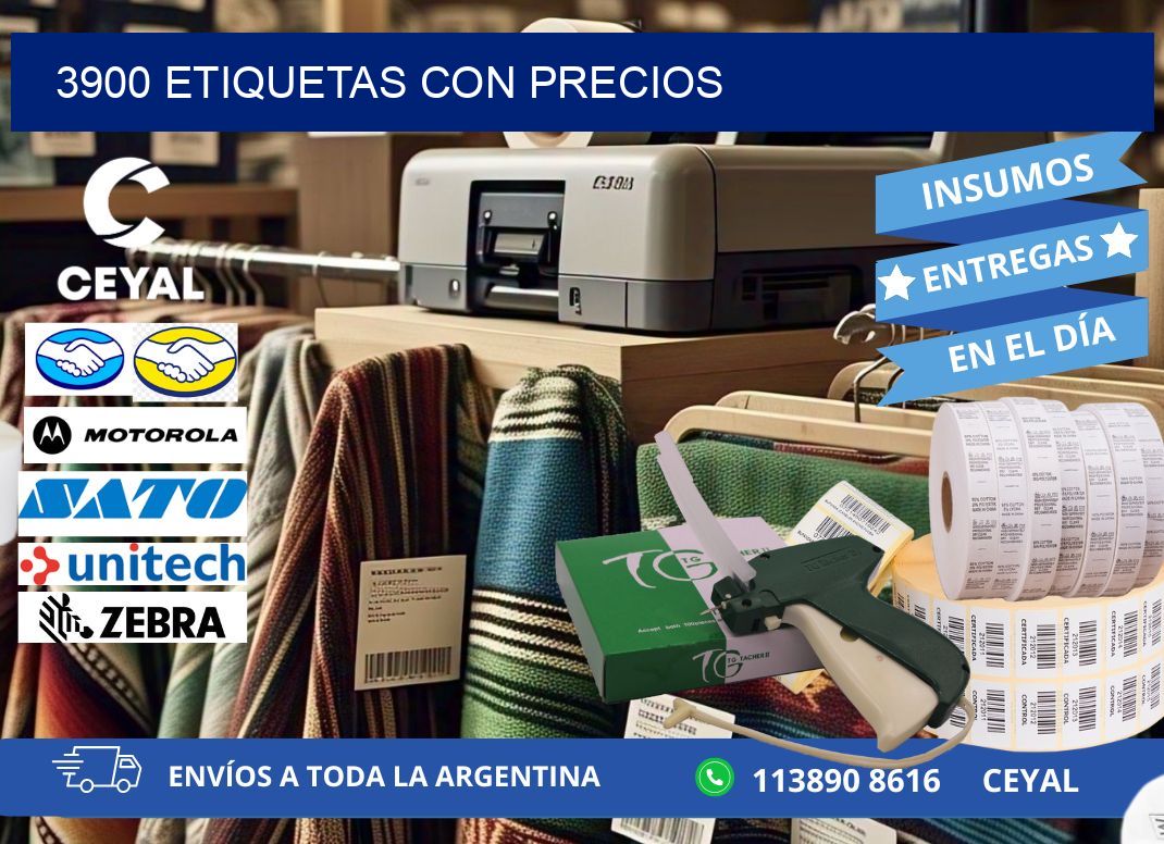 3900 etiquetas con precios
