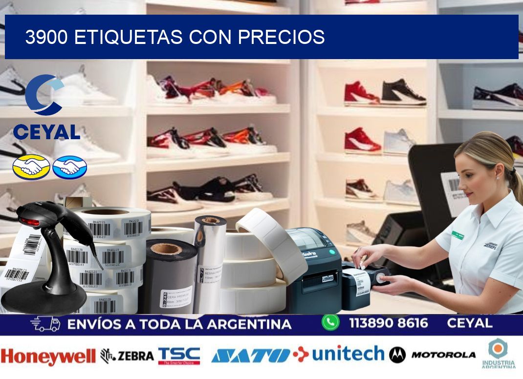 3900 etiquetas con precios