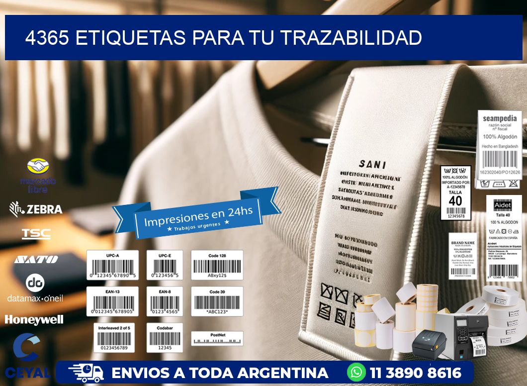 4365 etiquetas para tu trazabilidad