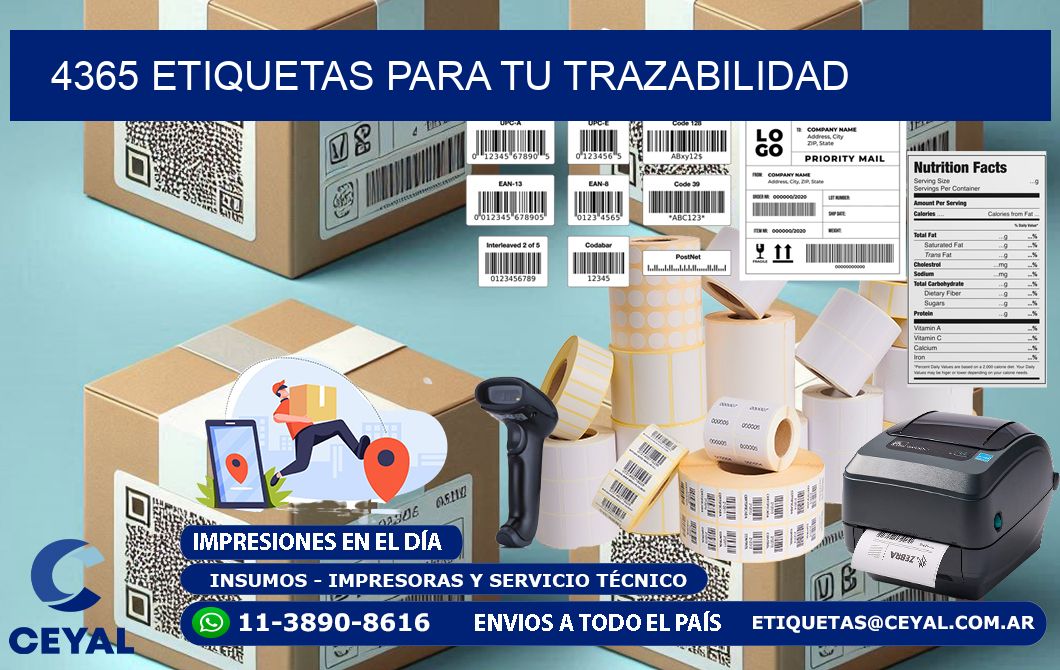 4365 etiquetas para tu trazabilidad