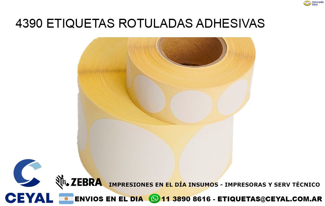 4390 etiquetas rotuladas adhesivas