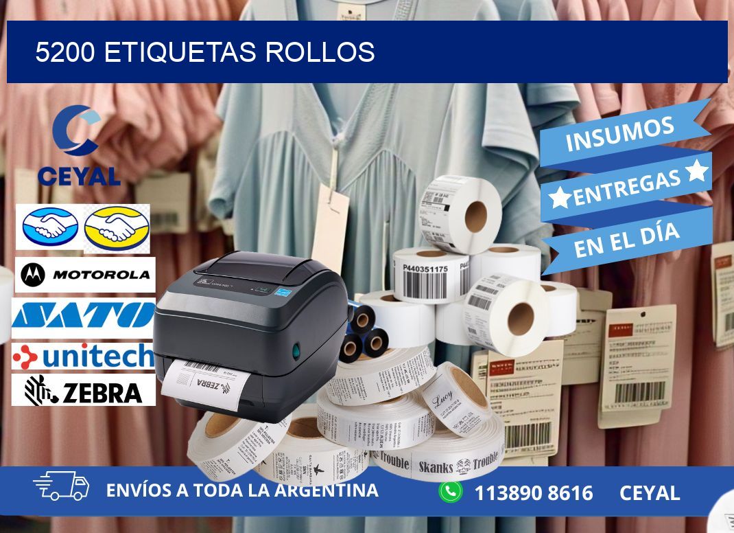 5200 Etiquetas rollos