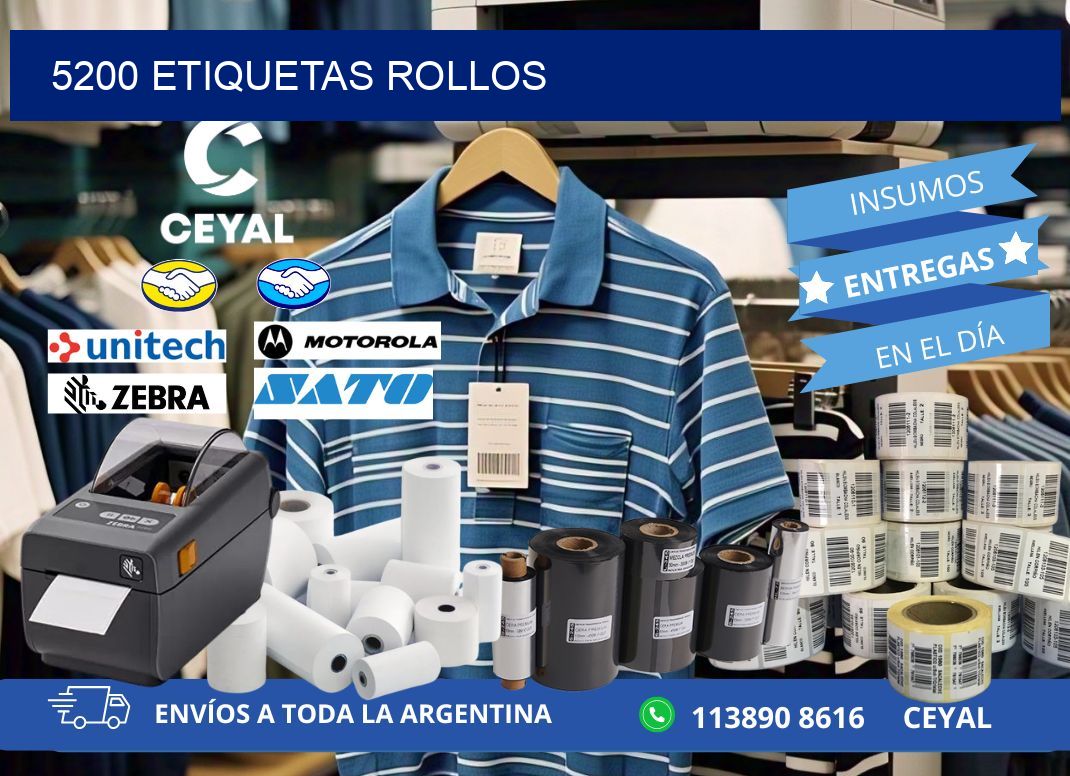 5200 Etiquetas rollos