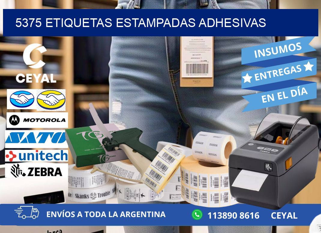 5375 etiquetas estampadas adhesivas