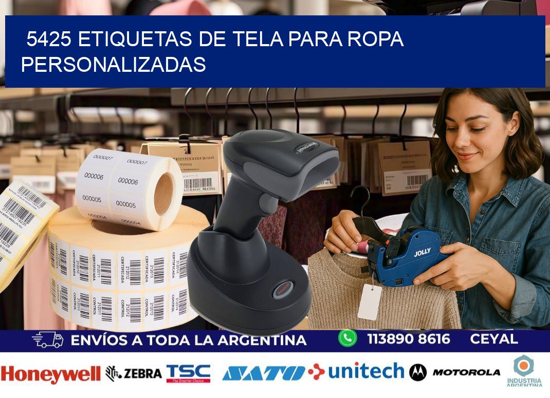 5425 Etiquetas de tela para ropa personalizadas