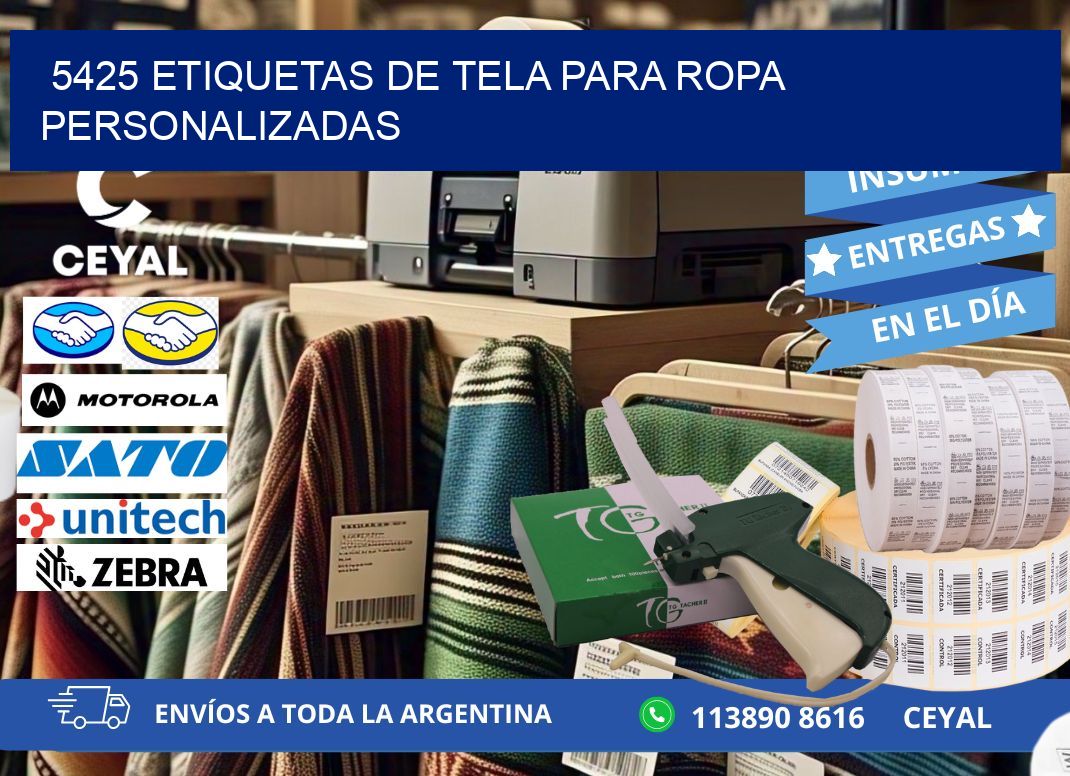 5425 Etiquetas de tela para ropa personalizadas