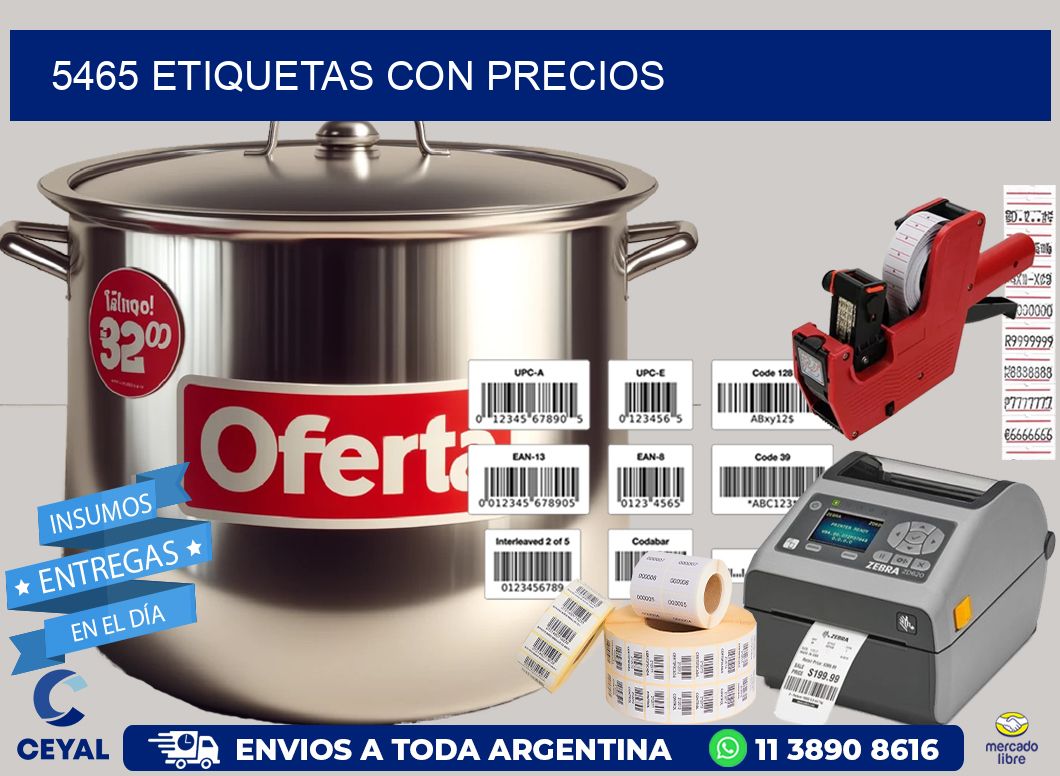 5465 etiquetas con precios