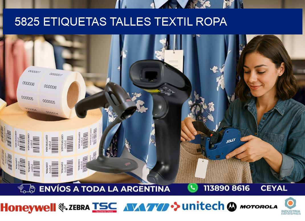 5825 ETIQUETAS TALLES TEXTIL ROPA