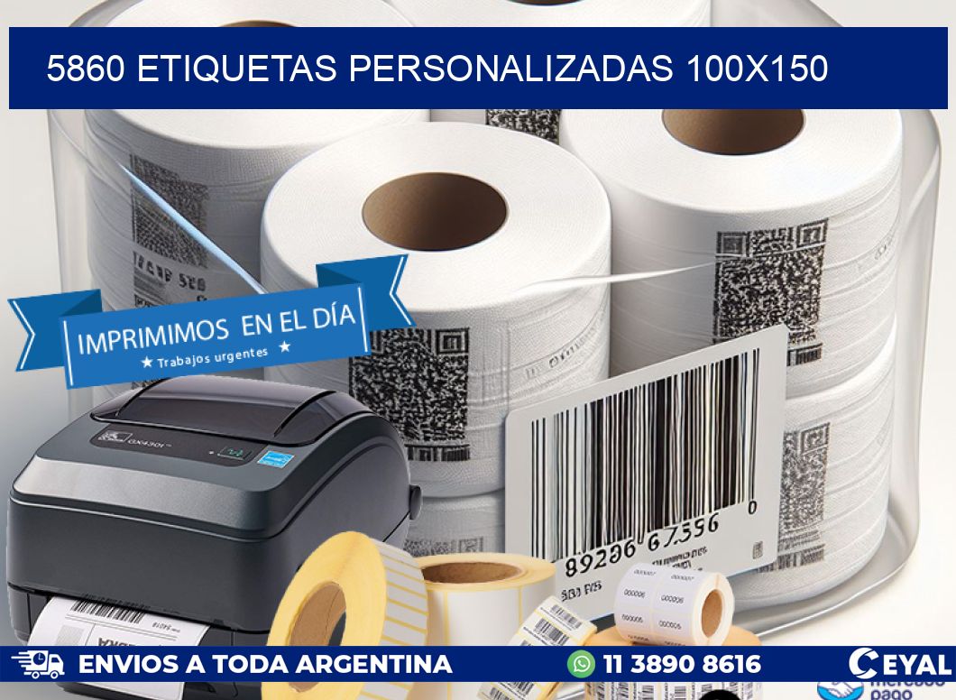 5860 Etiquetas personalizadas 100x150