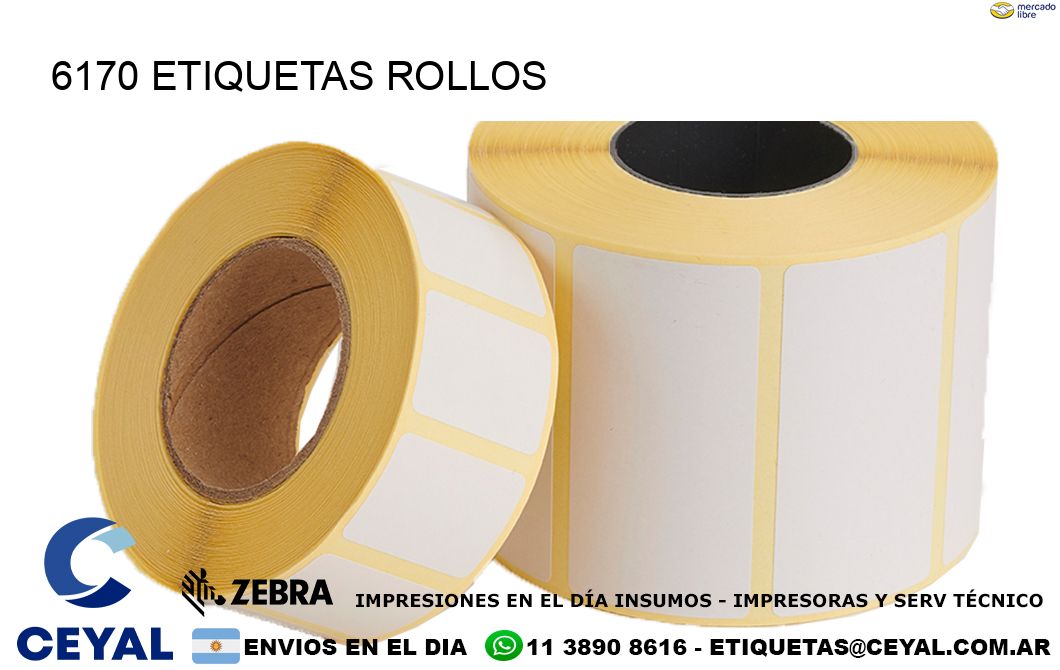 6170 etiquetas rollos