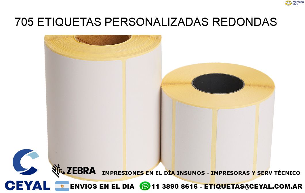 705 Etiquetas personalizadas redondas