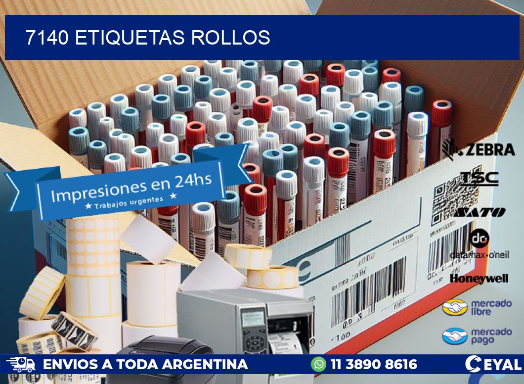 7140 etiquetas rollos
