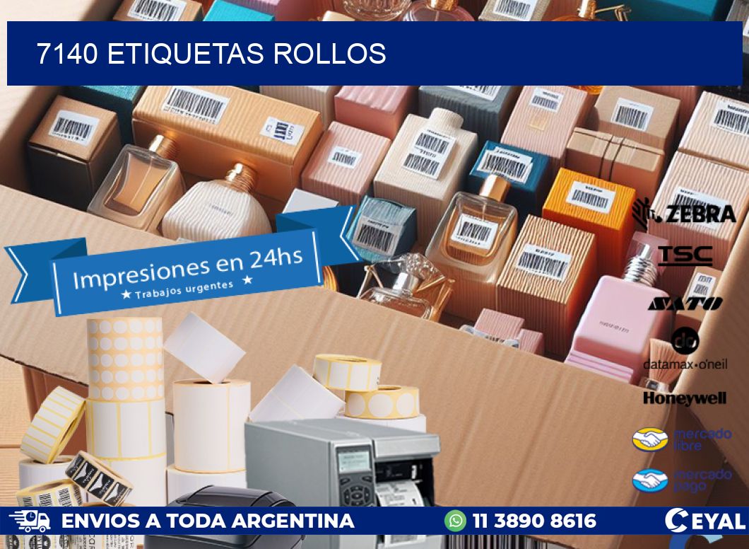 7140 etiquetas rollos