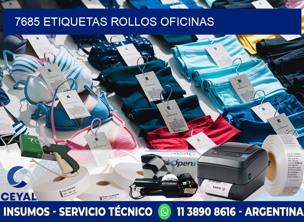 7685 etiquetas rollos OFICINAS
