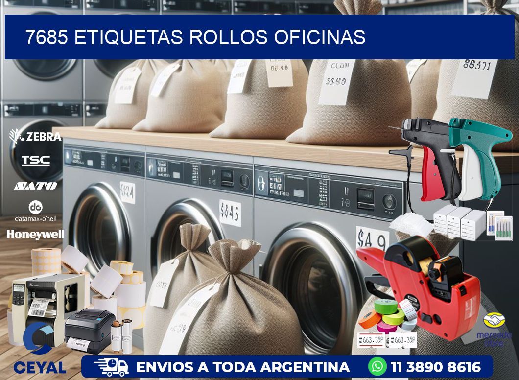 7685 etiquetas rollos OFICINAS