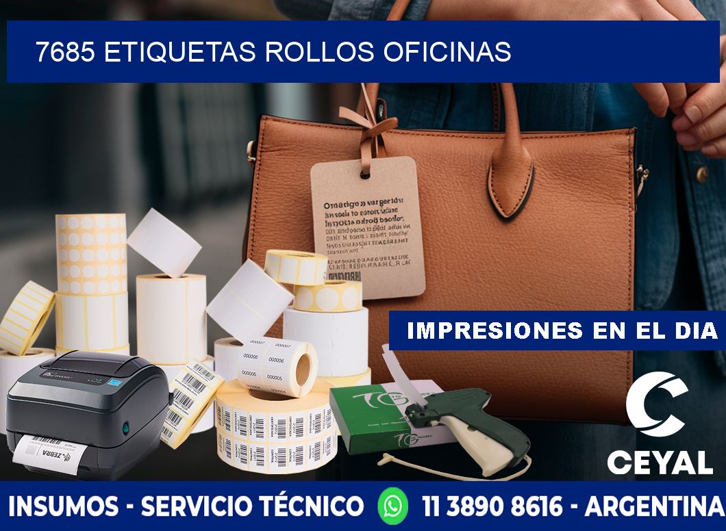 7685 etiquetas rollos OFICINAS