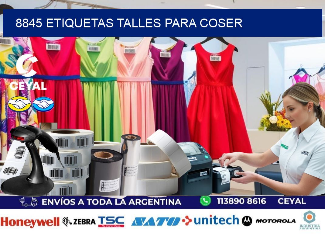 8845 ETIQUETAS TALLES PARA COSER