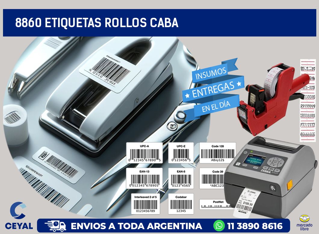 8860 etiquetas rollos CABA