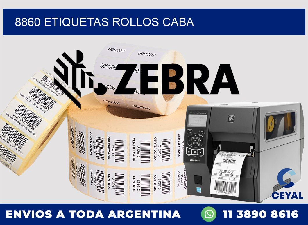 8860 etiquetas rollos CABA