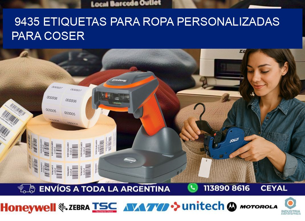 9435 Etiquetas para ropa personalizadas para coser