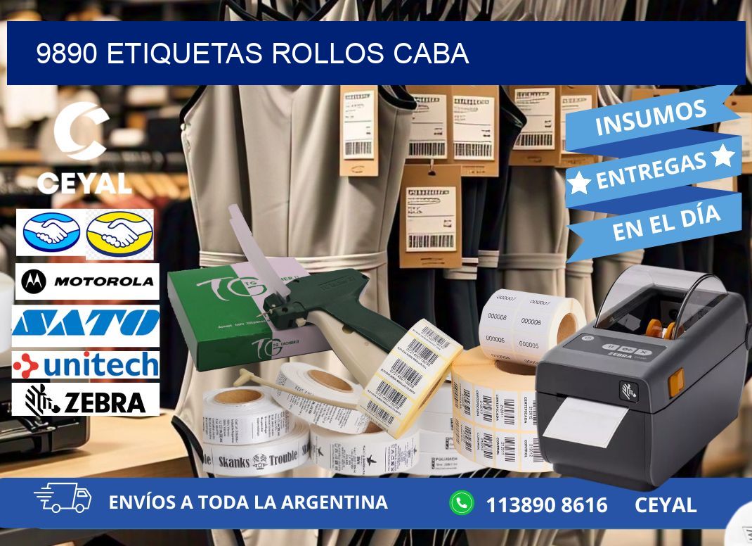 9890 etiquetas rollos CABA