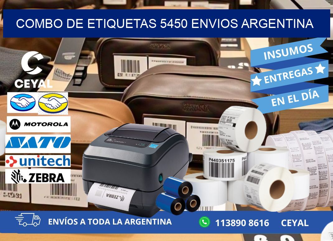 Combo de etiquetas 5450 ENVIOS ARGENTINA