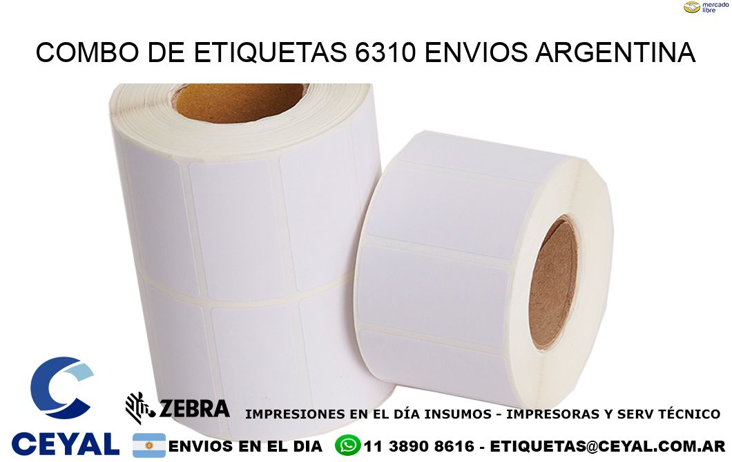 Combo de etiquetas 6310 ENVIOS ARGENTINA