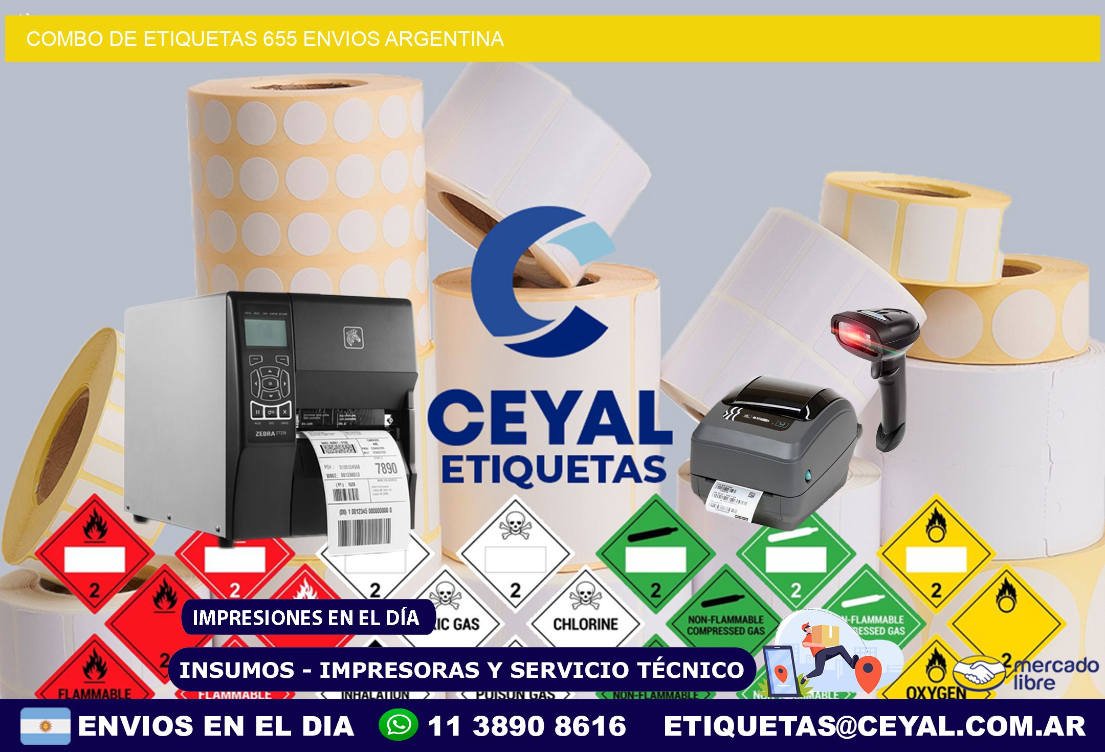 Combo de etiquetas 655 ENVIOS ARGENTINA