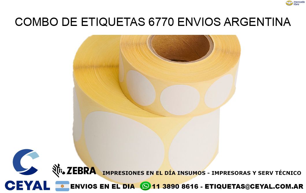 Combo de etiquetas 6770 ENVIOS ARGENTINA