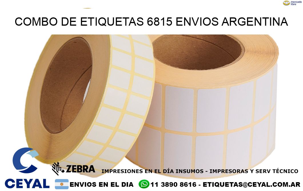 Combo de etiquetas 6815 ENVIOS ARGENTINA