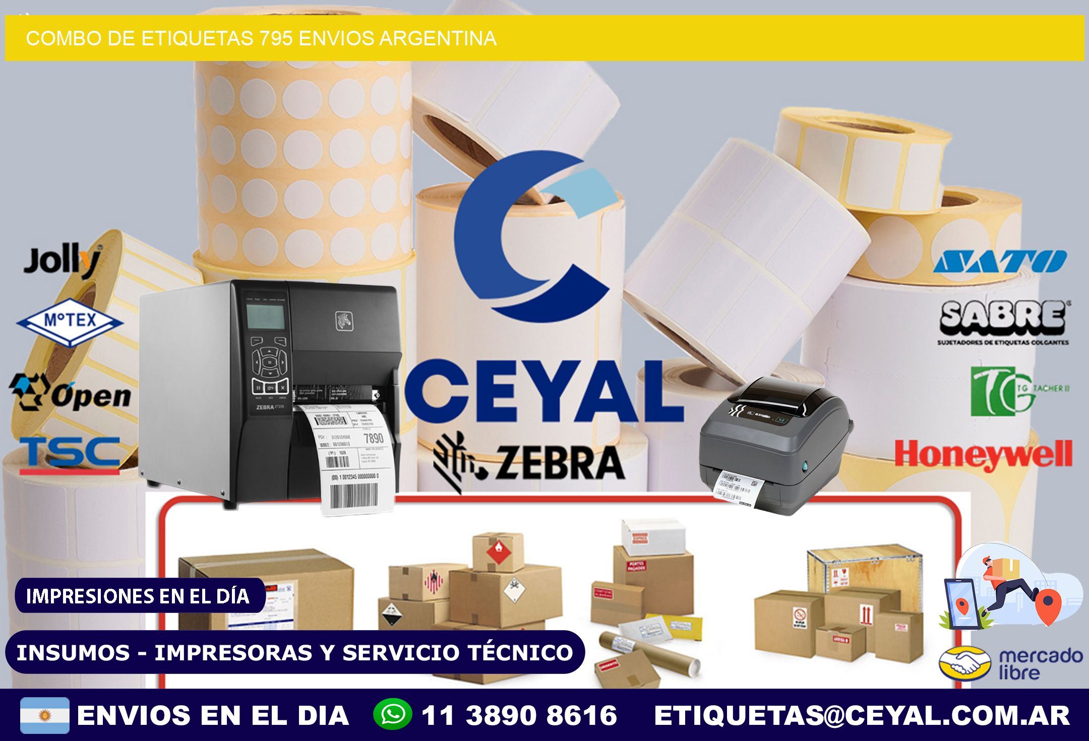 Combo de etiquetas 795 ENVIOS ARGENTINA