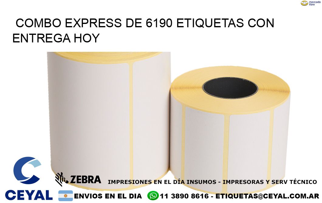 Combo express de 6190 etiquetas con entrega hoy