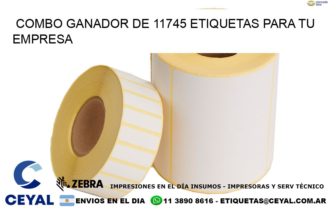 Combo ganador de 11745 etiquetas para tu empresa