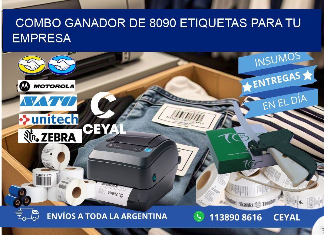 Combo ganador de 8090 etiquetas para tu empresa