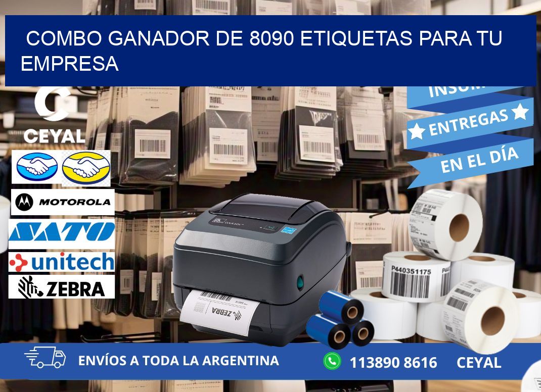 Combo ganador de 8090 etiquetas para tu empresa