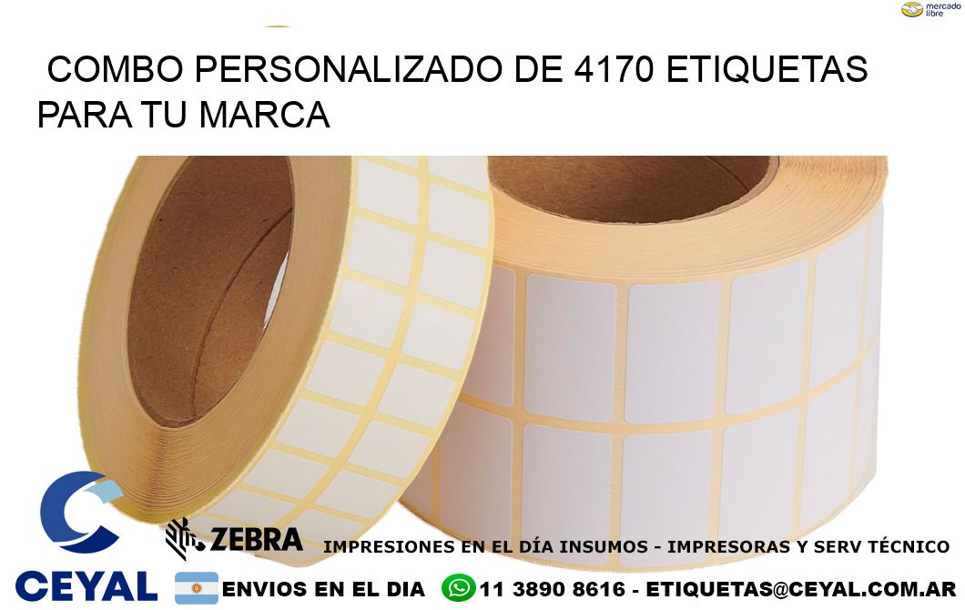 Combo personalizado de 4170 etiquetas para tu marca