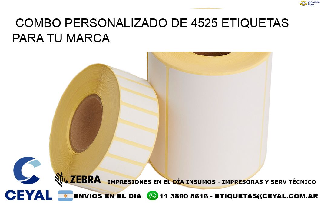 Combo personalizado de 4525 etiquetas para tu marca