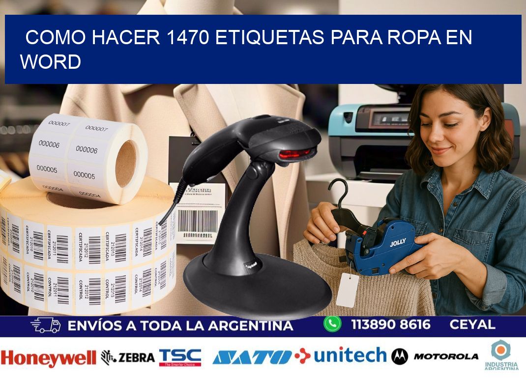 Como hacer 1470 etiquetas para ropa en Word