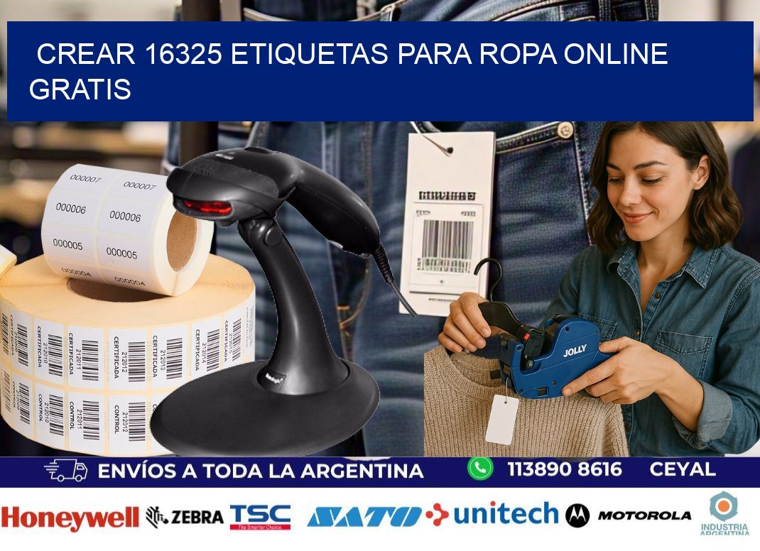 Crear 16325 etiquetas para ropa online gratis