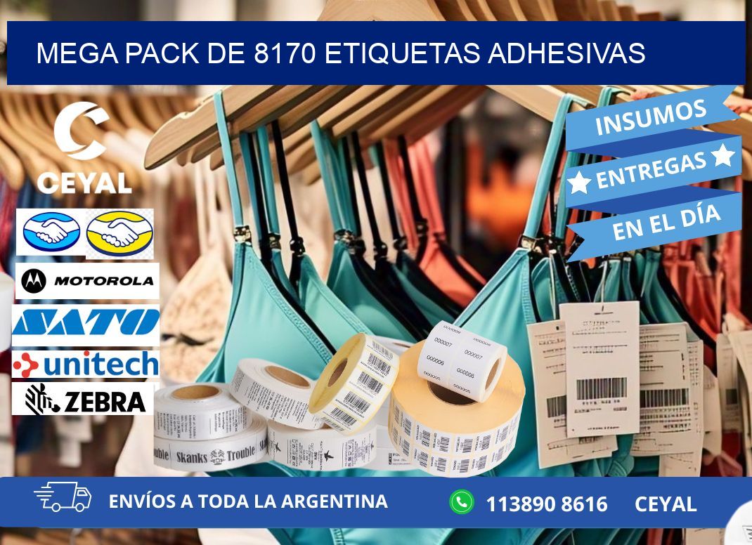 Mega pack de 8170 etiquetas adhesivas