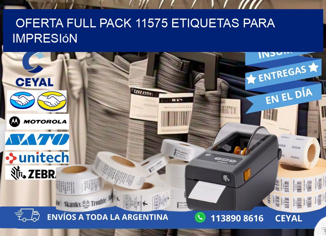 Oferta full pack 11575 etiquetas para impresión
