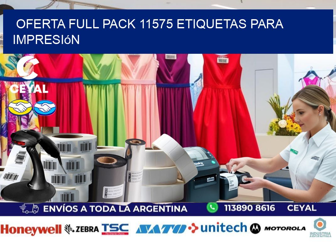 Oferta full pack 11575 etiquetas para impresión
