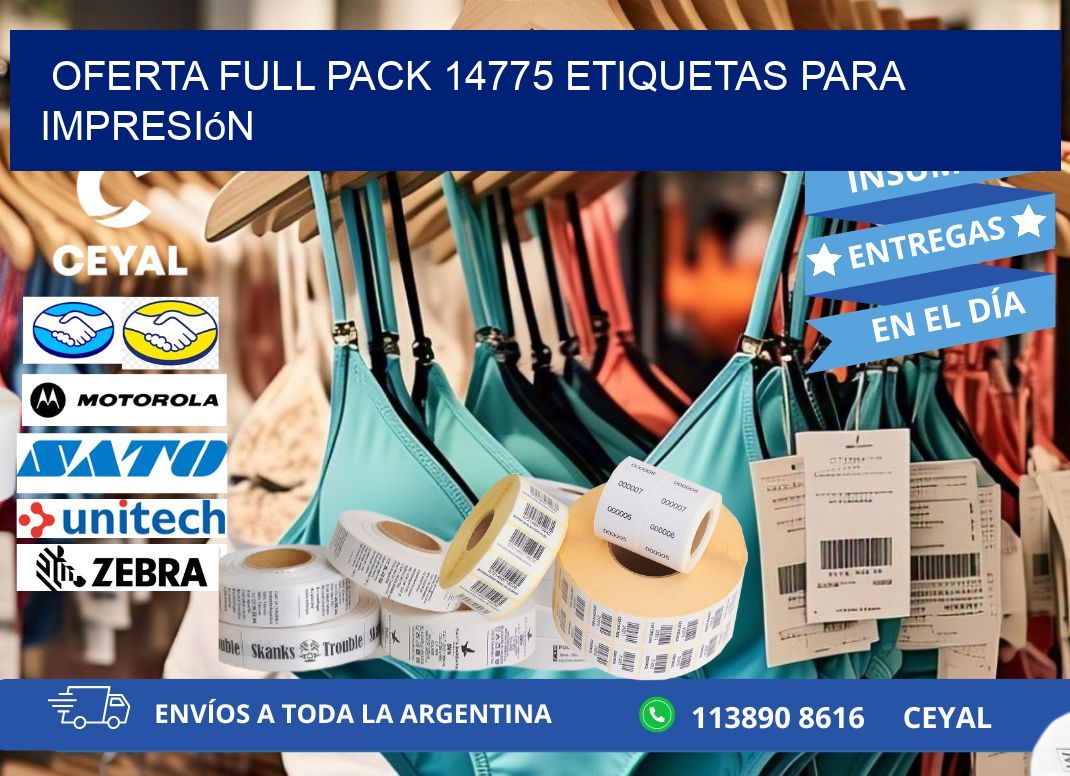 Oferta full pack 14775 etiquetas para impresión