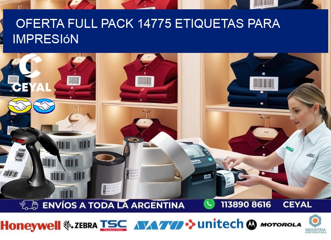 Oferta full pack 14775 etiquetas para impresión